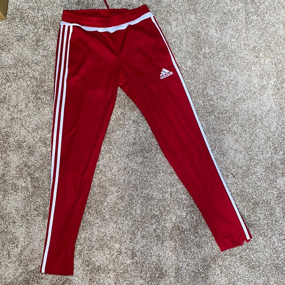 Red Adidas Trackstar Pants (Unisex)